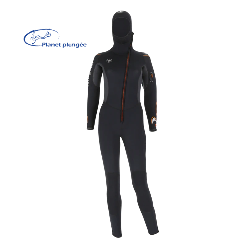 Combinaison 6mm Femme Dive Aqualung Taille L Cagoule Attenante – Image 3